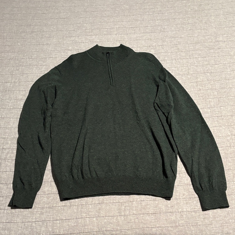 Boden Men's Forest Green Zip-Up Sweater